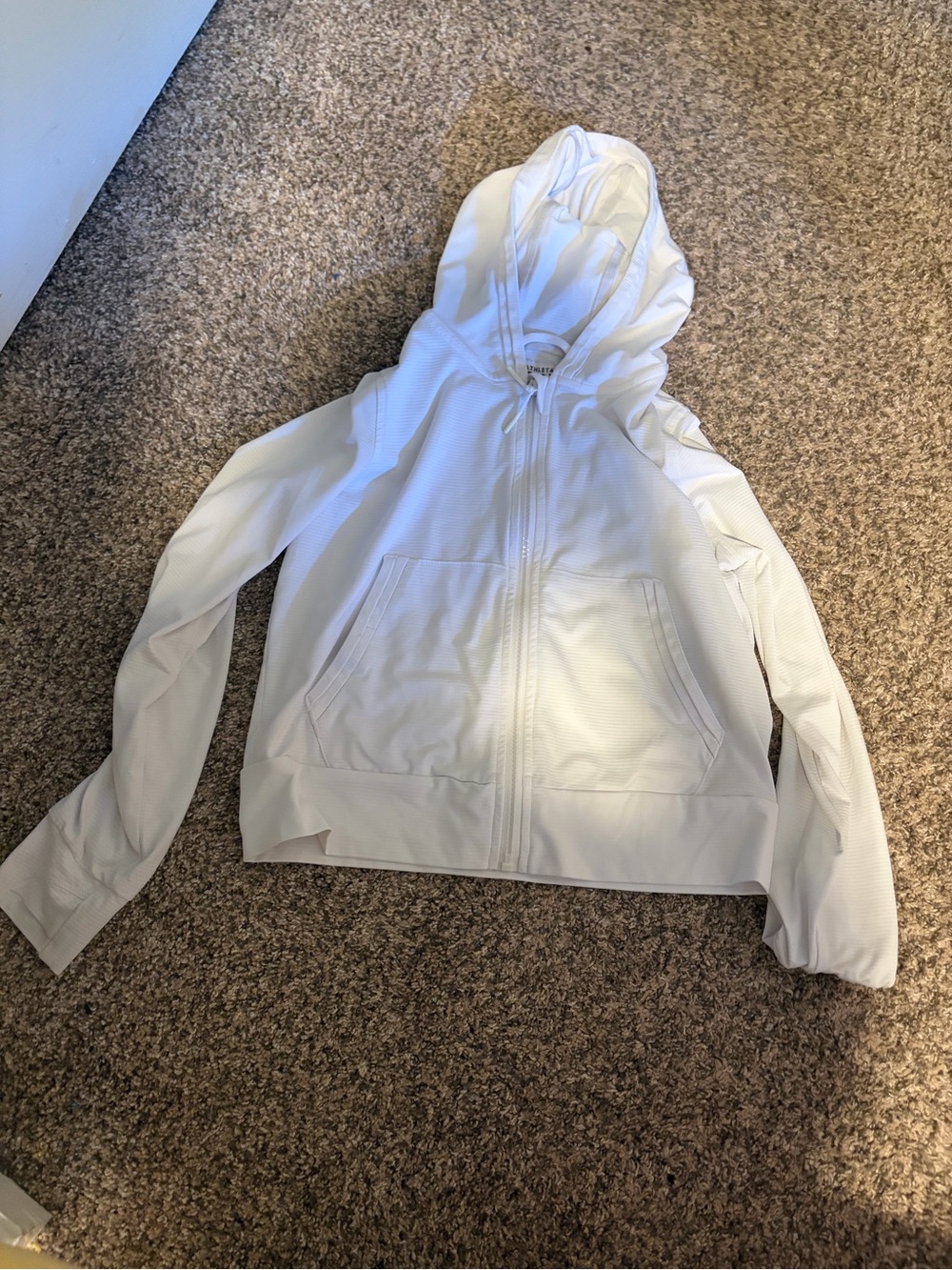 White Athleta Girl zip up